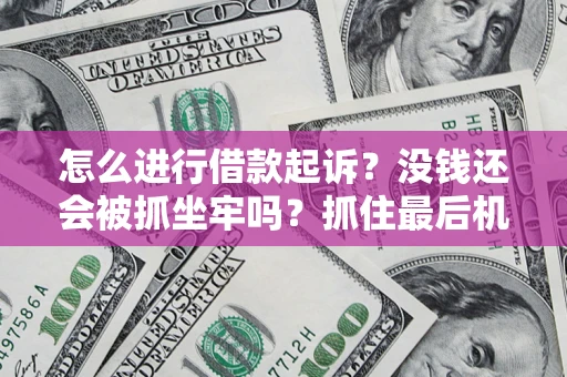 武汉怎么进行借款起诉？没钱还会被抓坐牢吗？抓住最后机会！