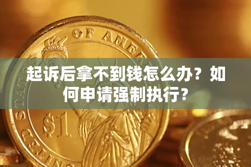 武汉起诉后拿不到钱怎么办？如何申请强制执行？