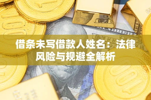 武汉借条未写借款人姓名：法律风险与规避全解析