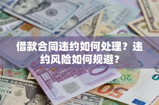 武汉借款合同违约如何处理？违约风险如何规避？