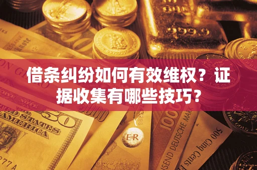 武汉借条纠纷如何有效维权？证据收集有哪些技巧？