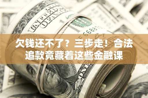 武汉欠钱还不了？三步走！合法追款竟藏着这些金融课