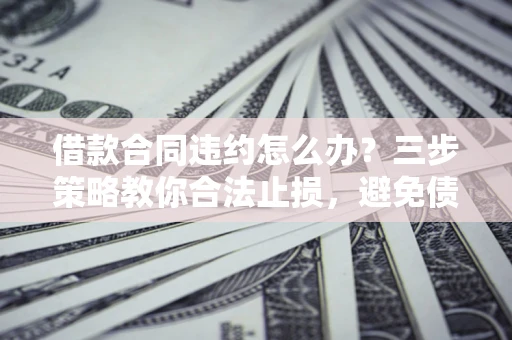 武汉借款合同违约怎么办？三步策略教你合法止损，避免债务危机升级