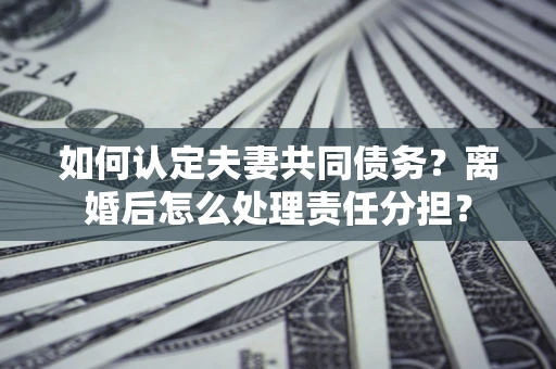 武汉如何认定夫妻共同债务？离婚后怎么处理责任分担？