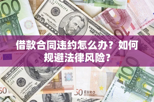 武汉借款合同违约怎么办？如何规避法律风险？